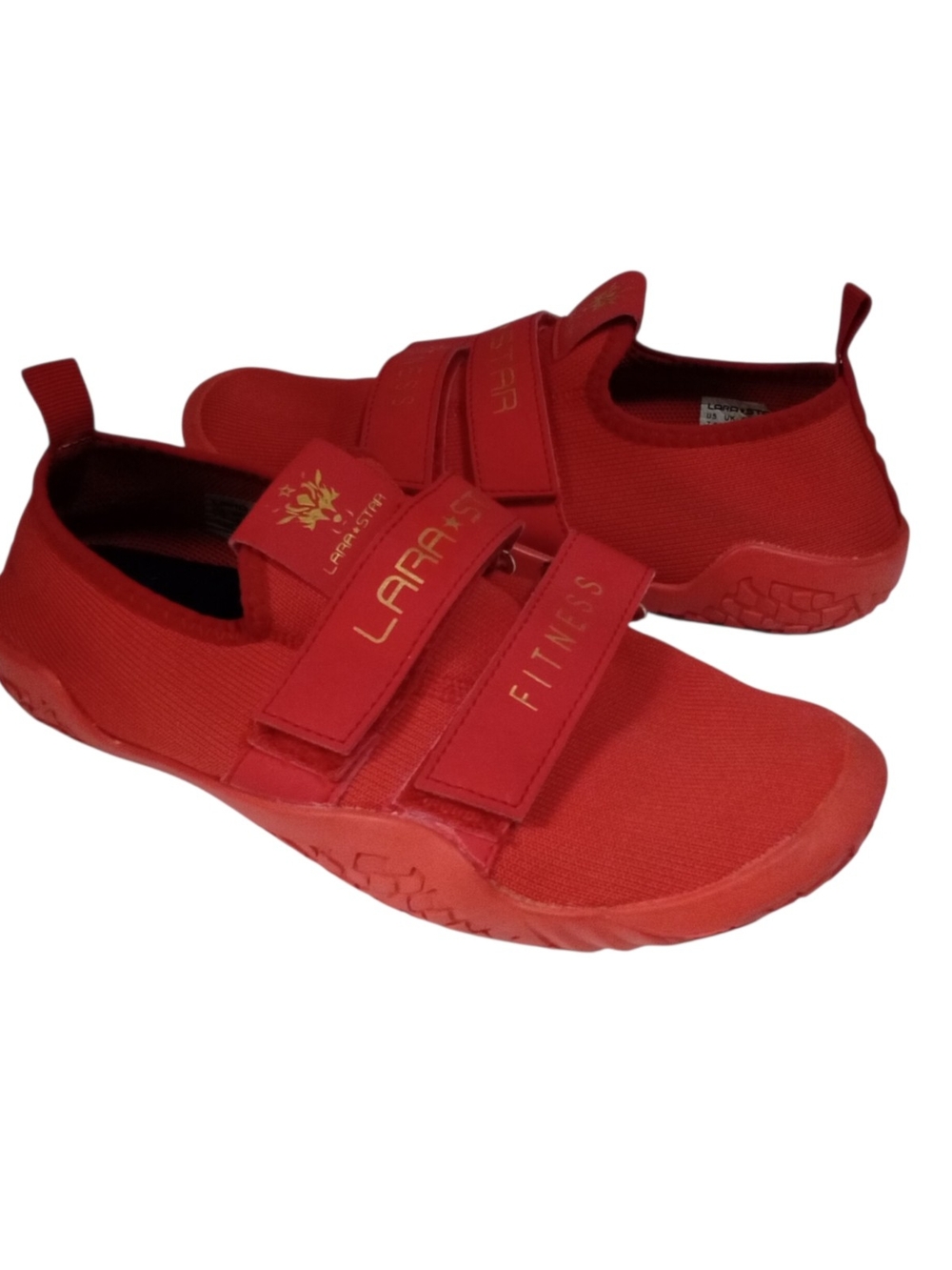 Larastar Red Weightlifting Shoes III Fitness Deadlift Barefoot Shoes-Size 7.5